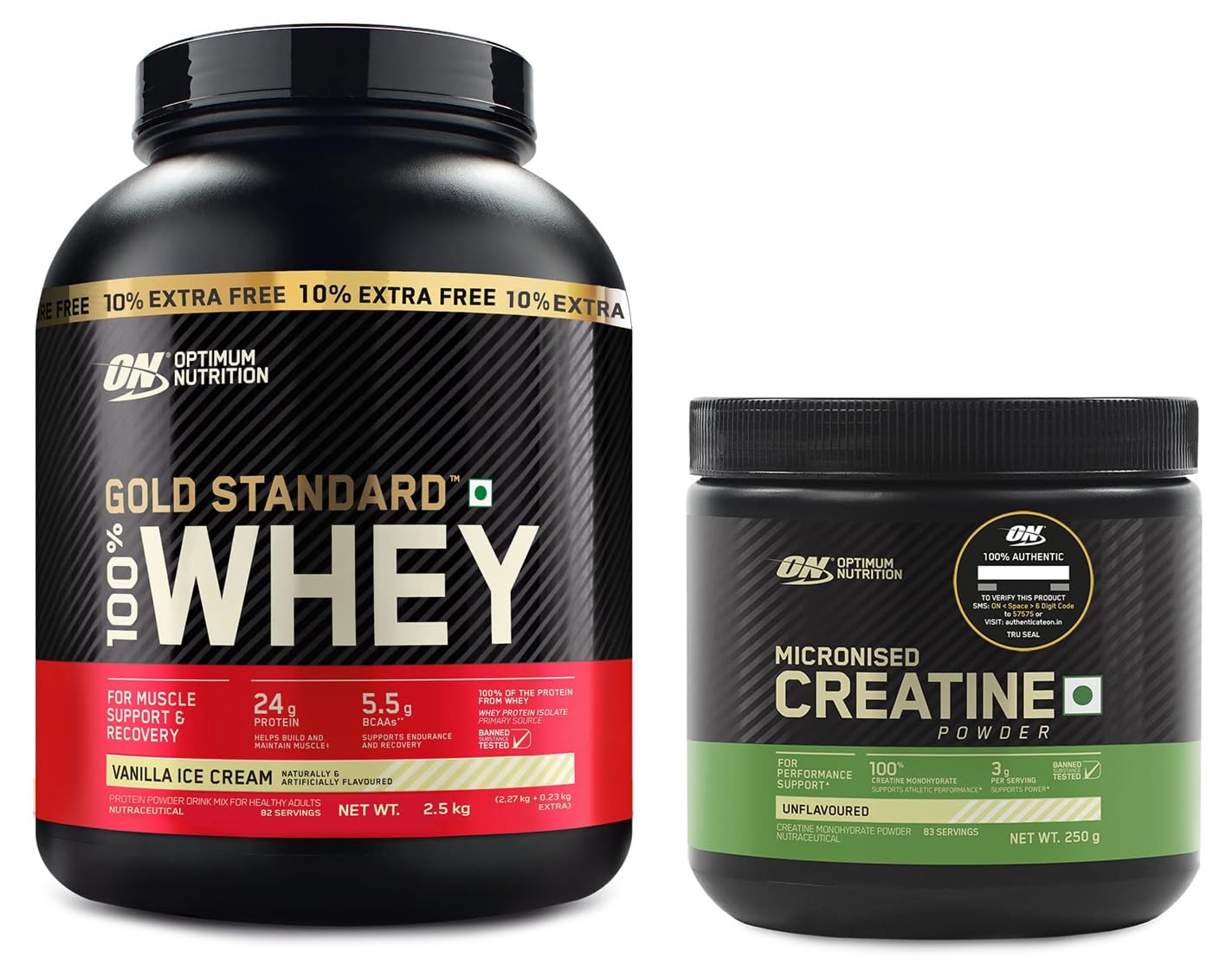 ON GOLD STANDARD 100% WHEY  2.5kg with Free 250gm ON Creatine