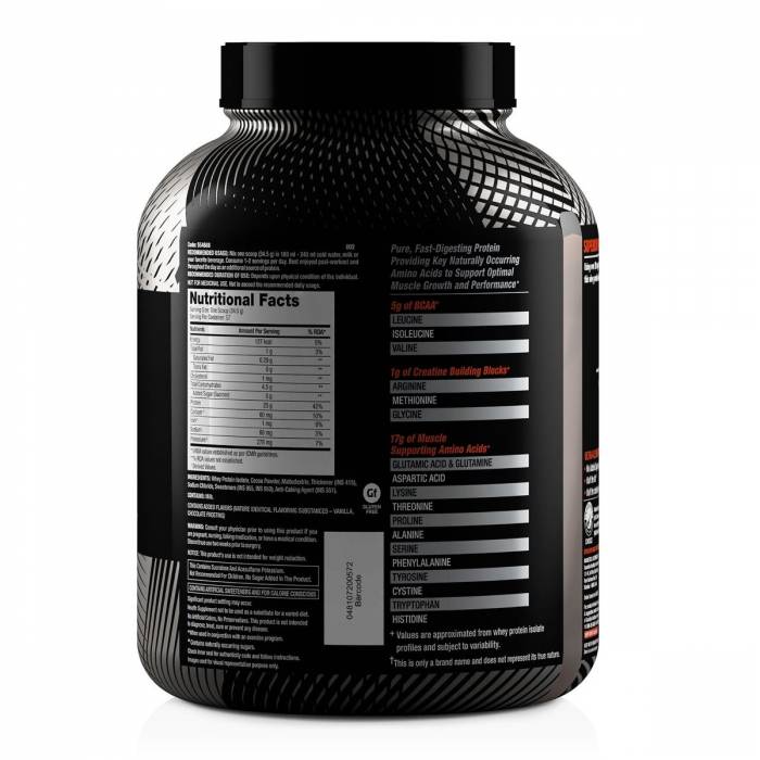 GNC AMP Pure Isolate - 25g Protein, 5g BCAA, Low Carb - 4.4 lbs, 2 kg (Chocolate Frosting)